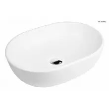 Umywalka nablatowa Oltens Hamnes 47,5x34 cm z powłoką SmartClean biała 40809000 + KOD RABATOWY